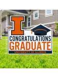 Congratulations Graduate with Cap Lawn Sign -- DROP SHIP - main view